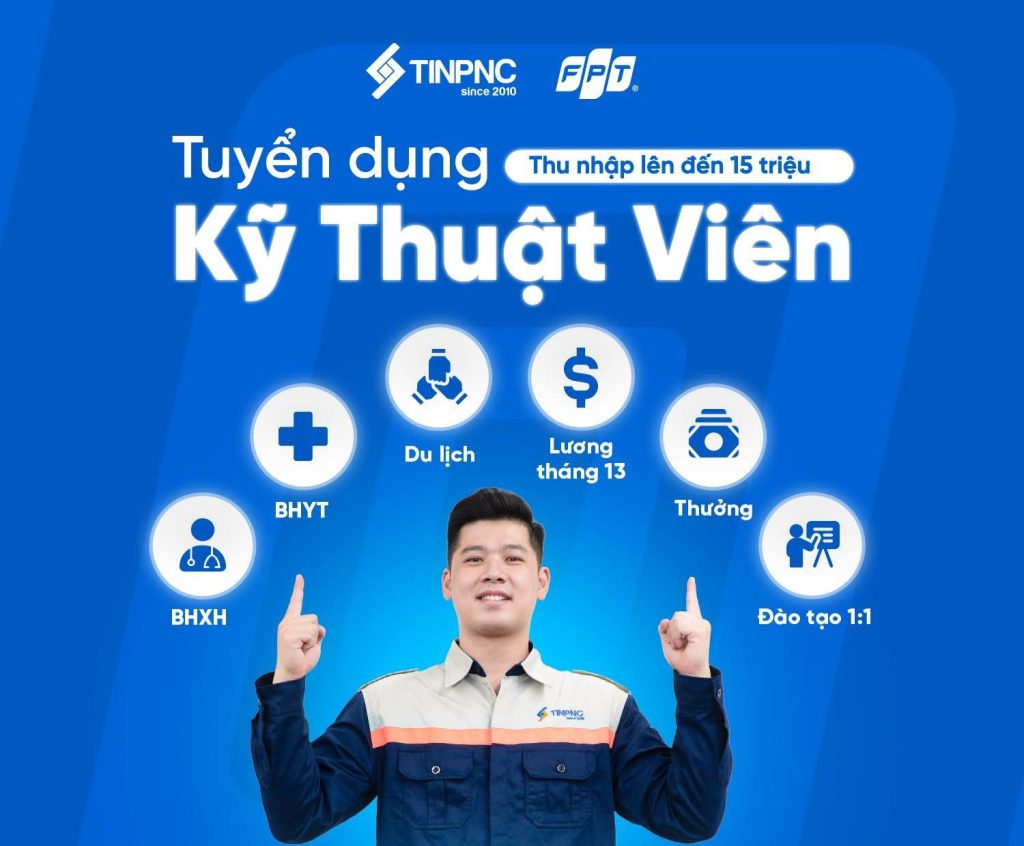 FPT Long An Tuyển Dụng Kỹ Thuật Viên. Chúng tôi tự hào mang đến cho khách hàng tại địa phương dịch vụ Internet FPT, Truyền hình FPT, Camera FPT, SmartHome FPT,... với tốc độ cao, nhiều tính năng vượt trội, mới lạ và đáp ứng nhu cầu, sở thích đa dạng của khách hàng cá nhân và doanh nghiệp.